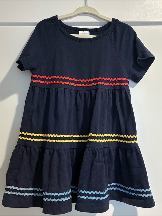Hanna Andersson Other - Hanna Andersson Navy Twirl Top with Red, Yellow & Light Blue Trim